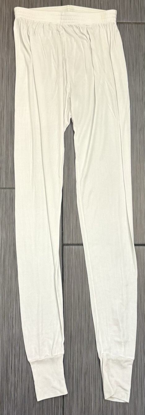 Lands’ End 100% Silk White Thermal Base Layer Leggings Size Small (6–8) Petite